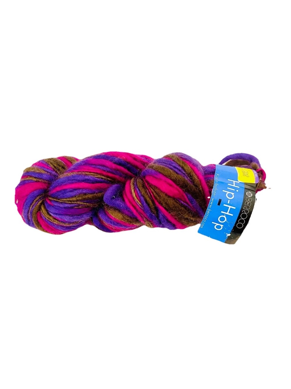 Berroco Hip-Hop Multicolor Chunky Yarn - Pink, Purple, Brown Wool France